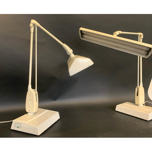 11 - DIAMOND GRADING TABLE LAMPS, a pair, 66cm H. (2)