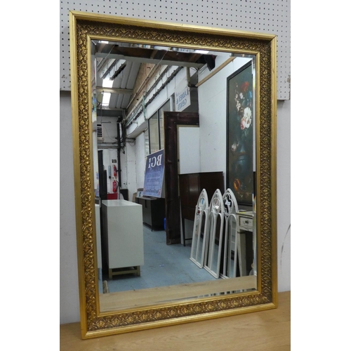 187 - WALL MIRROR, 72cm x 101cm, continental style, gilt frame.