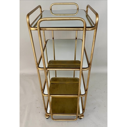 238 - DRINKS TROLLEY, 90cm x 52cm x 38cm, 1970s Italian style, gilt metal.