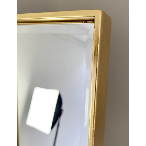 242 - DRESSING MIRRORS, a pair, 152cm x 29cm, gilt frames. (2)