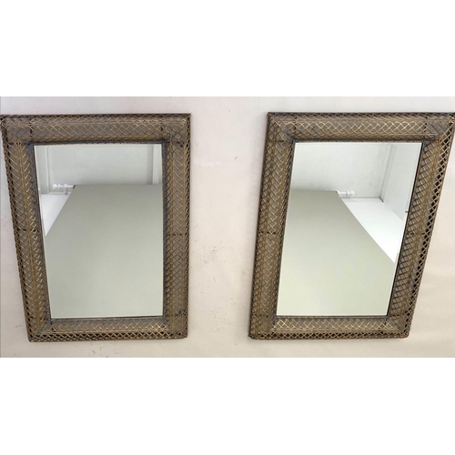 243 - WALL MIRRORS, a pair, 100cm x 70cm, Regency style (2)