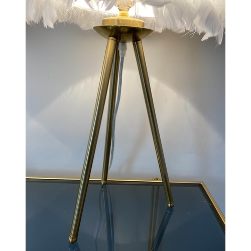 246 - FEATHER CLOUD TABLE LAMPS, a pair, 60cm x 40cm x 40cm (2)