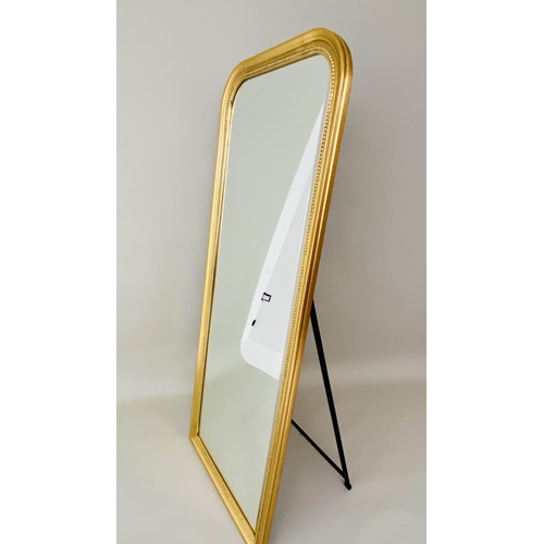 247 - CHEVAL DRESSING MIRROR, Louis Philip style, gilt frame, 164cm x 65cm.