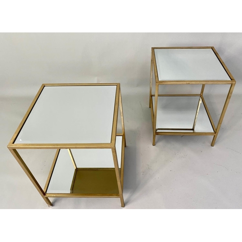 249 - MAISON BAGUES STYLE SIDE TABLES, a pair, 55cm x 45cm x 45cm. (2)