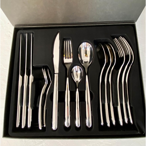 250 - CUTLERY SETS , a pair 23cm x 23cm each 16 pieces, boxed (2)