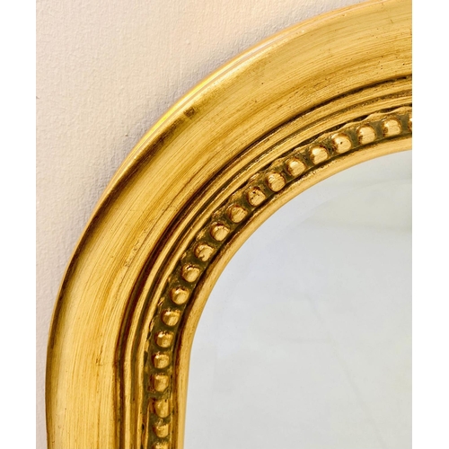 253 - WALL MIRRORS, a pair, 110cm x 80cm, Louis Philip style, gilt frames. (2)