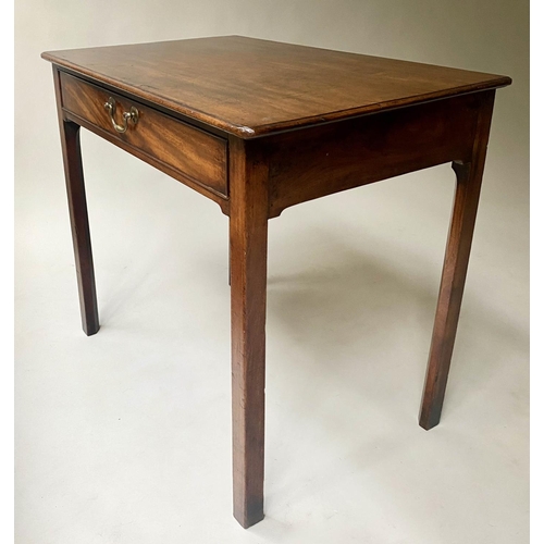 430 - WRITING TABLE, George III period, mahogany with full width frieze drawer, 84cm x 50cm x 74cm H.