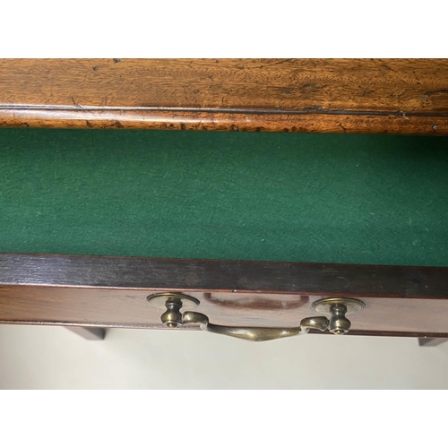 430 - WRITING TABLE, George III period, mahogany with full width frieze drawer, 84cm x 50cm x 74cm H.