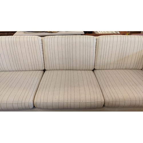 551 - SOFA, 224cm striped upholstery. (fabric needs cleaning)