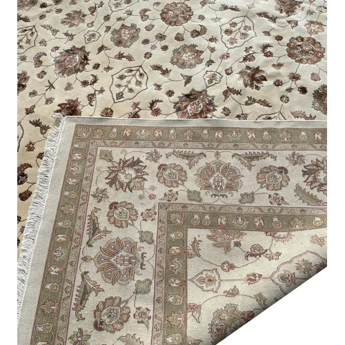 316 - FINE PART SILK AGRA CARPET, 417cm x 300cm.