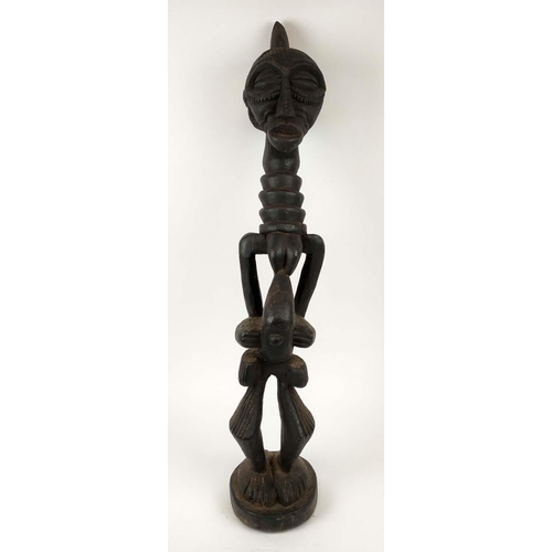 375 - SENUFO STATUE, female figure, carved wood, 83cm H.