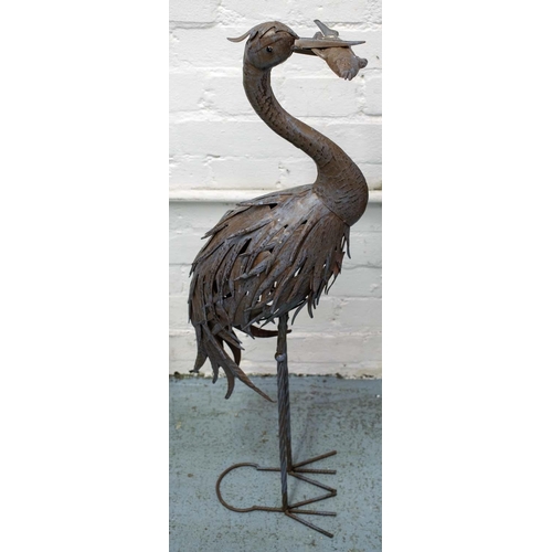 63 - CRANES, four, each 90cm tall metal. (4)