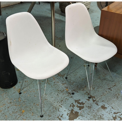 99 - AFTER CHARLES & RAY EAMES, DSR style chairs, a pair 81cm. (2)