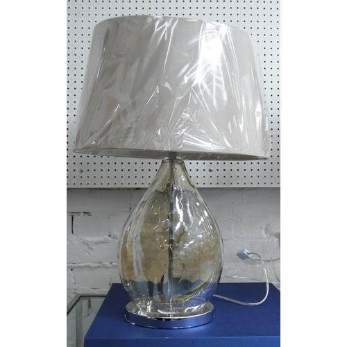 126 - LAMPS, a pair, 58cm x 34cm, with taupe shades. (2)