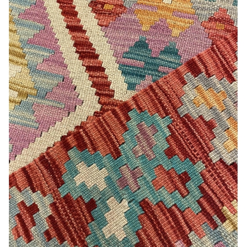 319 - CONTEMPORARY ANATOLIAN KILIM RUNNER, 266cm x 83cm.