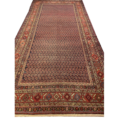 322 - ANTIQUE PERSIAN MALAYER KELLEH, 350cm x 170cm.