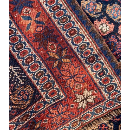 324 - ANTIQUE PERSIAN KURDISH RUNNER, 300cm x 135cm, Boteh design.