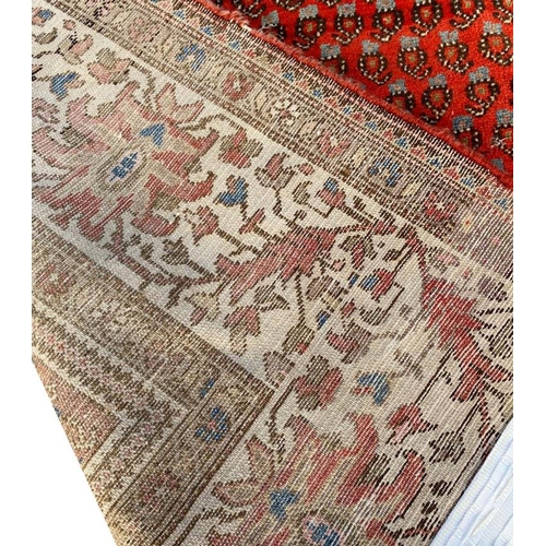 326 - ANTIQUE PERSIAN MALAYER RUG, 195cm x 140cm.