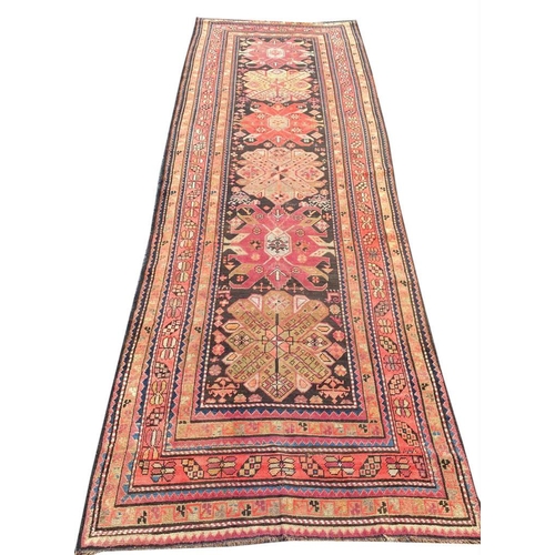 328 - ANTIQUE SHIRVAN RUNNER, 300cm x 90cm.