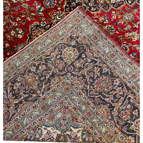 330 - ANTIQUE NORTH WEST PERSIAN LONG RUNNER, 457cm x 94cm.