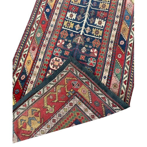 330 - ANTIQUE NORTH WEST PERSIAN LONG RUNNER, 457cm x 94cm.