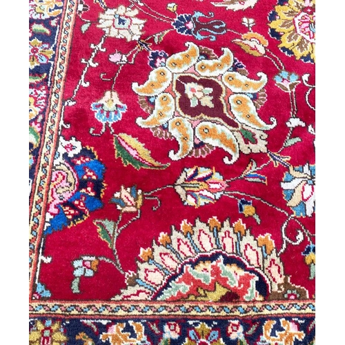 332 - ANTIQUE PERSIAN TABRIZ SHAH ABBAS DESIGN CARPET, 380cm x 305cm.