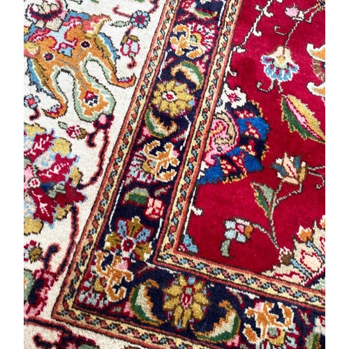 332 - ANTIQUE PERSIAN TABRIZ SHAH ABBAS DESIGN CARPET, 380cm x 305cm.