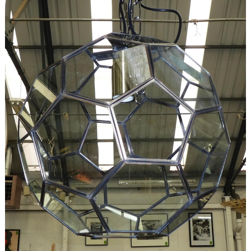 43 - CHANDELIER/HANGING LANTERN, 40cm x 30cm.