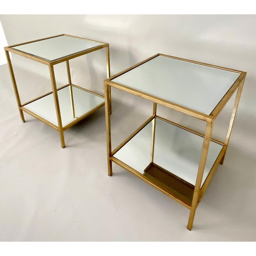 160 - OCCASIONAL TABLES, a pair, Maison Bagues style, 45cm sq. x 55cm H. (2)