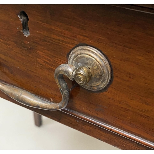 353 - WRITING TABLE, 83cm W x 47cm D x 70cm H, George III mahogany, with full width drawer and tapering su... 