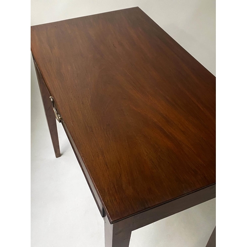 353 - WRITING TABLE, 83cm W x 47cm D x 70cm H, George III mahogany, with full width drawer and tapering su... 