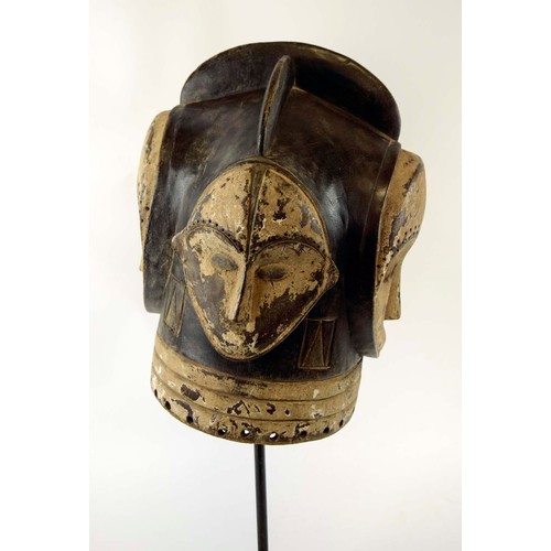 363 - FANG NGONTANG FOUR FACED HELMET MASK, Gabon, 75cm x 30cm.