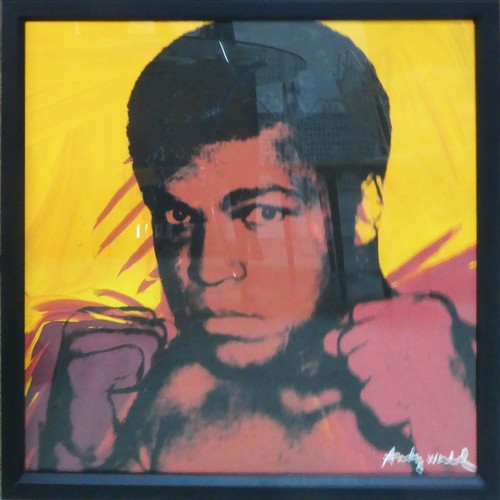 122 - ANDY WARHOL 'Muhammad Ali' from 'Athletes Series', 1977, lithograph, numbered 515/2400, CMOA stamp o... 