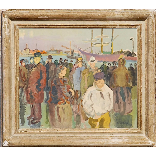 120 - RAOUL DUFY 'Quai à Rouen', lithograph, ref. Mourlot, 45cm x 50cm, framed and glazed.