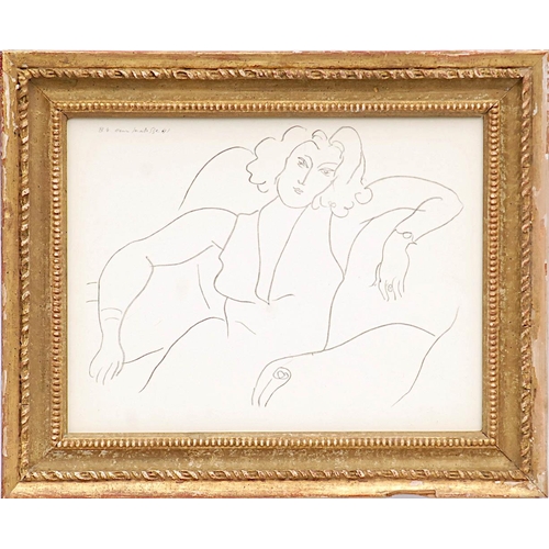 98 - HENRI MATISSE 'Femme', 1943, collotype, edition 950, printed by Fabiani, 25cm x 32cm, framed and gla... 