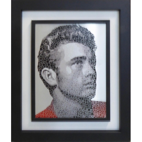 91 - PAUL NORMANSELL (Contemporary British) 'The Rebel - James Dean', print on aluminum, initialed lower ... 