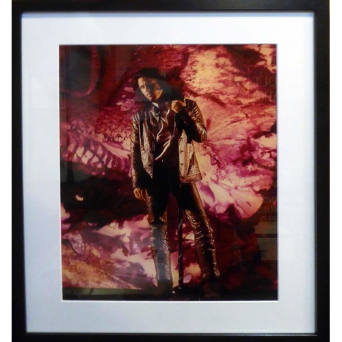 112 - THE DOORS, JIM MORRISON, Live with psychedelic light show, colour cibachrome, 40 x 30cm, in frame.