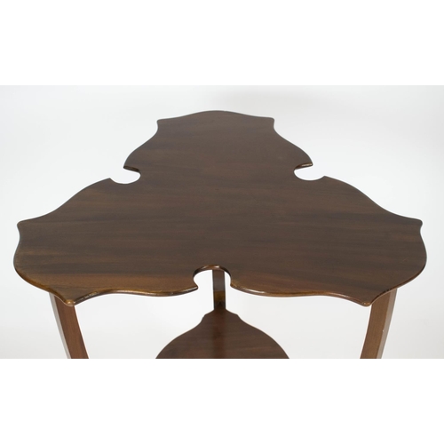 476 - OCCASIONAL TABLE, 72 cms H x 58 cms W, Edwardian walnut, circa 1905, with unusual shaped top.