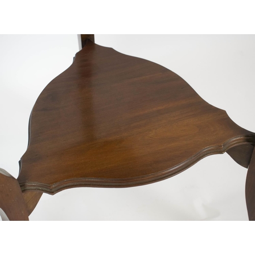 476 - OCCASIONAL TABLE, 72 cms H x 58 cms W, Edwardian walnut, circa 1905, with unusual shaped top.