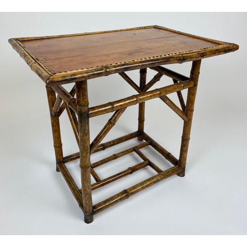 501 - OCCASIONAL TABLE, 19th century bamboo, 57cm H x 66cm W x 46cm D.