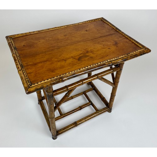 501 - OCCASIONAL TABLE, 19th century bamboo, 57cm H x 66cm W x 46cm D.