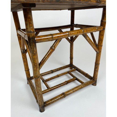 501 - OCCASIONAL TABLE, 19th century bamboo, 57cm H x 66cm W x 46cm D.