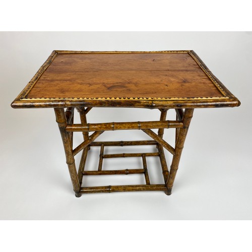 501 - OCCASIONAL TABLE, 19th century bamboo, 57cm H x 66cm W x 46cm D.