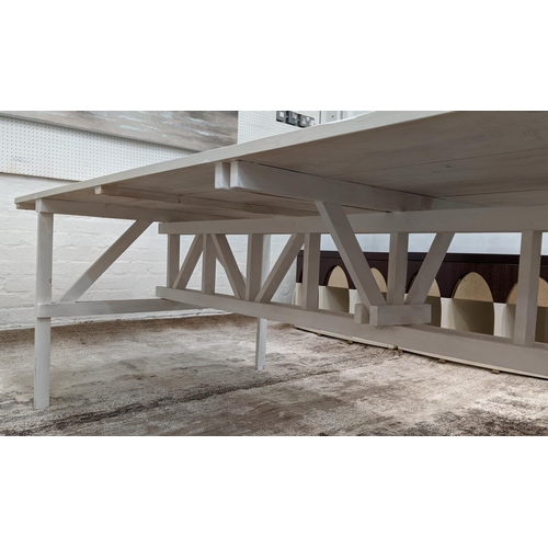 117 - AFTER ENZO MARI AUTOPROGETTAZIONE STYLE DINING TABLE, 299.5cm x 100.5cm x 72cm.