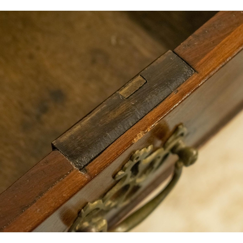 508 - CHEST, 77cm H x 80cm W x 47cm D, George II mahogany with oak brushing slide above five drawers.