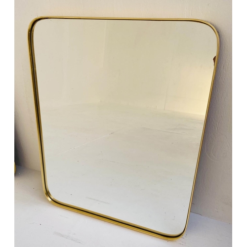 162 - WALL MIRRORS, a set of three, 60 x 50cm, gilt frames. (3)