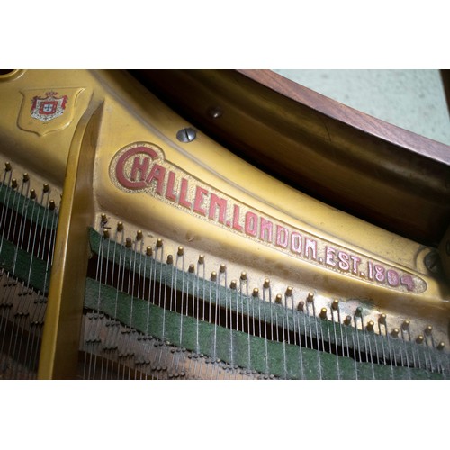 511 - CHALLEN BABY GRAND PIANO, 130cm x 144cm x 97cm H, mid 20th century mahogany cased.