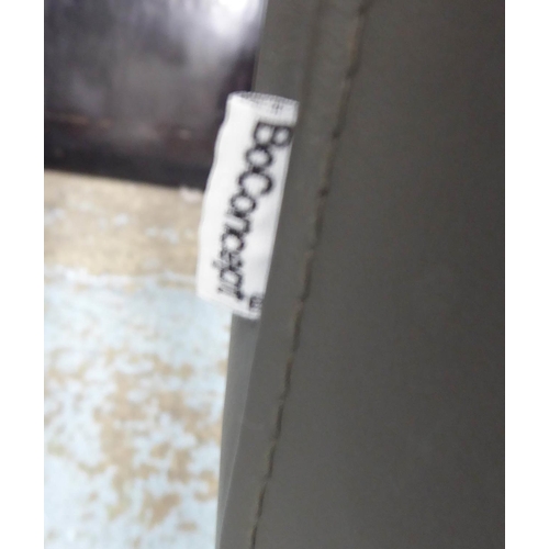 27 - BOCONCEPT SOFA, 240cm L x 63cm H x 91cm, with grey leather upholstery.