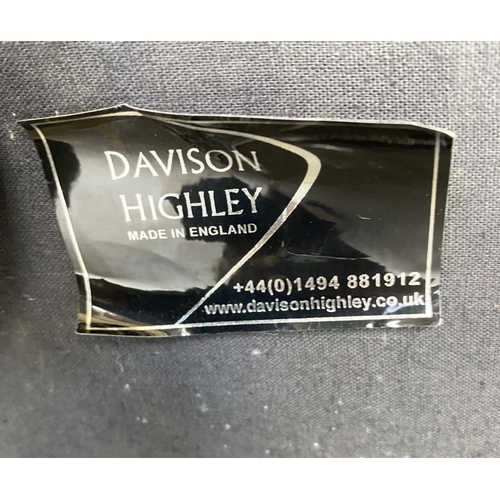 64 - DAVISON HIGHLEY CLUB ARMCHAIRS, a pair, 81cm W, in safari brown leather. (2)