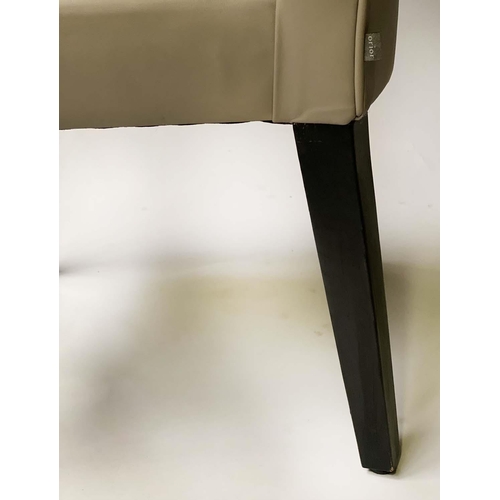 17 - ORIOR DINING CHAIRS, a set of four, 83cm H, taupe leather. (4)